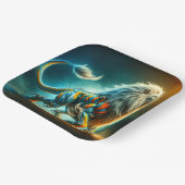 ライオンのアートワーク ペーパープレート (傾斜あり)