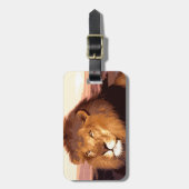 ライオンのアートワーク ラゲッジタグ (正面縦)