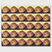 ライオンのアートワーク ラッピングペーパー (フラット)