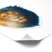 ライオンのアートワーク – Bicolor フォトプリント (角)