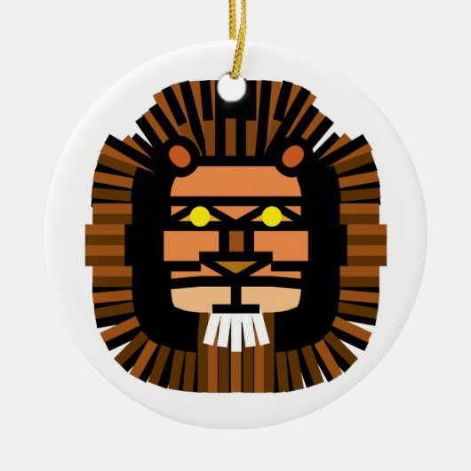 ライオンのオーナメント1 セラミックオーナメント (正面)