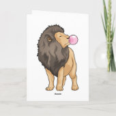 ライオンのガムを噛む カード (裏面)