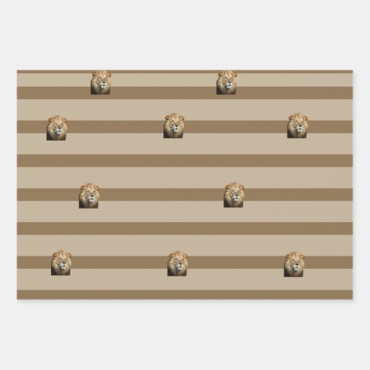 ライオンのギフトラップ ラッピングペーパーシート (正面)