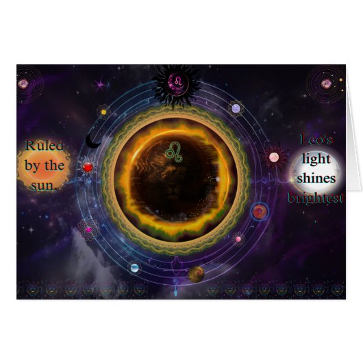 ライオンのグリーティングカード (正面横)