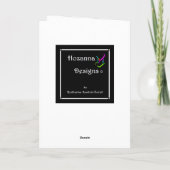 ライオンのグリーティングカード カード (裏面)