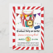 ライオンのサーカスの誕生会 招待状 (正面)