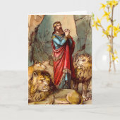 ライオンのダニエル's denグリーティングカード2 カード (黄色い花)