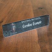 ライオンのハートと強フェミニン力 デスクネームプレート (側面)