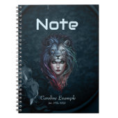 ライオンのハートと強フェミニン力 ノートブック (正面)