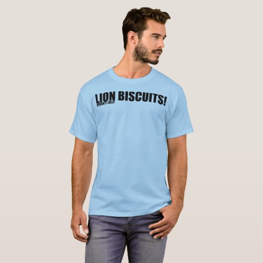 ライオンのビスケットの本管のティー Tシャツ (正面フル)
