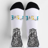 ライオンのプライド x Always Be Brave – 勇気のクルーソックス ソックス (上部)