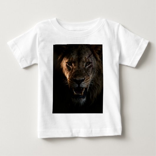 ライオンのプリントTシャツ ベビーTシャツ (正面)