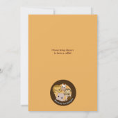 ライオンのベビーシャワーの招待状の秋のジャングルサファリ 招待状 (裏面)