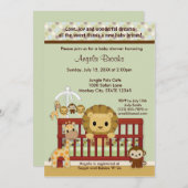 ライオンのベビーシャワー招待状 ジャングルパルス JPN-L 招待状 (正面/裏面)