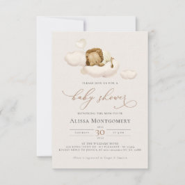 ライオンのベビーシャワー招待状 招待状