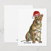 ライオンのホリデーカード シーズンカード (正面/裏面)