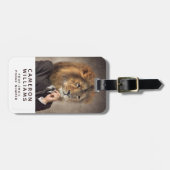 ライオンのポートレートは|あなたの名前を加えます ラゲッジタグ (正面横)