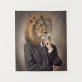 ライオンのポートレート タペストリー (正面)
