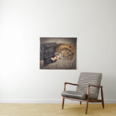 ライオンのポートレート タペストリー (インサイチュ(横))