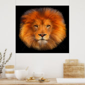 ライオンのマネポスターアート ポスター (キッチン)