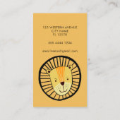 ライオンのママ呼び出しカード 名刺 (裏面)