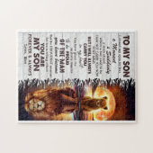 ライオンのママ私の息子に目を閉じた ジグソーパズル (横)