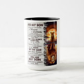 ライオンのママ私の息子に目を閉じた マグカップ (中央)