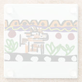 ライオンのリアアート ガラスコースター (裏面)