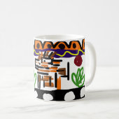 ライオンのリアアート コーヒーマグカップ (正面右)