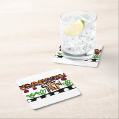 ライオンのリアアート スクエアペーパーコースター (インサイチュ)