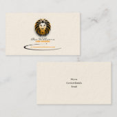 ライオンのロゴの名刺(オレンジ版) 名刺 (正面/裏面)