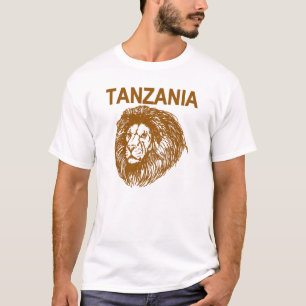 ライオンのワイシャツが付いているタンザニア Tシャツ
