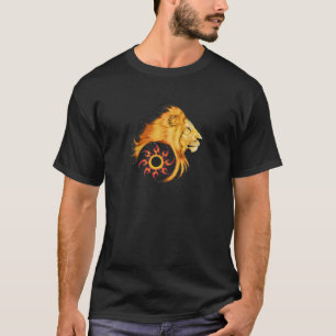 ライオンの入れ墨の芸術のデザイン Tシャツ