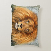 ライオンの写真のペンキの芸術のイメージ アクセントクッション (裏面(縦))