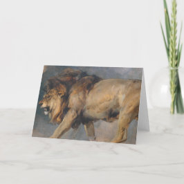 ライオンの勉強(エドウィン・ヘンリー・ランドセル作) カード