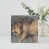 ライオンの勉強（エドウィン・ヘンリー・ランドセル作） カード (スタンド正面)