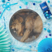 ライオンの勉強（エドウィン・ヘンリー・ランドセル作） ペーパープレート (パーティー)