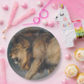 ライオンの勉強（エドウィン・ヘンリー・ランドセル作） ペーパープレート (パーティー)