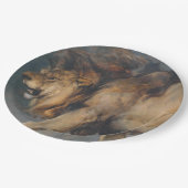 ライオンの勉強（エドウィン・ヘンリー・ランドセル作） ペーパープレート (アングル)