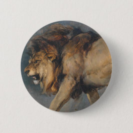 ライオンの勉強（エドウィン・ヘンリー・ランドセル作） 缶バッジ