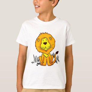 ライオンの動物のスケッチの芸術のTシャツ Tシャツ