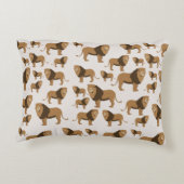 ライオンの動物のパターン アクセントクッション (裏面)