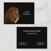 ライオンの動物の野生動物 名刺 (正面/裏面)