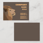 ライオンの動物の野生動物 名刺 (正面/裏面)