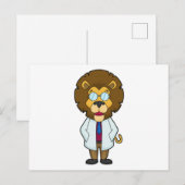 ライオンの医者 医者のコート ポストカード (正面/裏面)