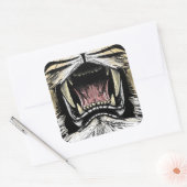 ライオンの口のステッカーに スクエアシール (封筒)