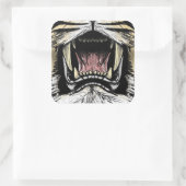 ライオンの口のステッカーに スクエアシール (バッグ)