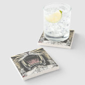 ライオンの口コースターに ストーンコースター (横)