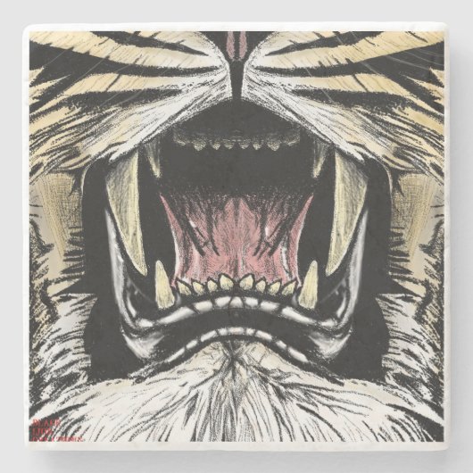 ライオンの口コースターに ストーンコースター (正面)