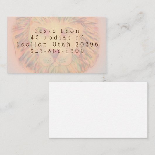 ライオンの名刺 名刺 (正面/裏面)